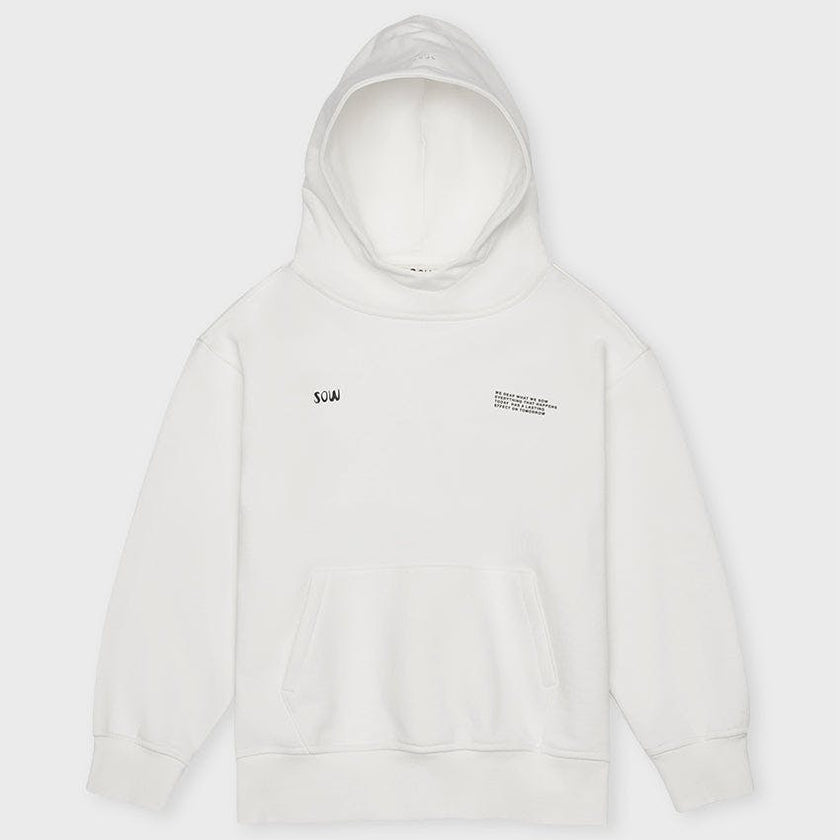 Relaxed Cotton Hoodie With Print