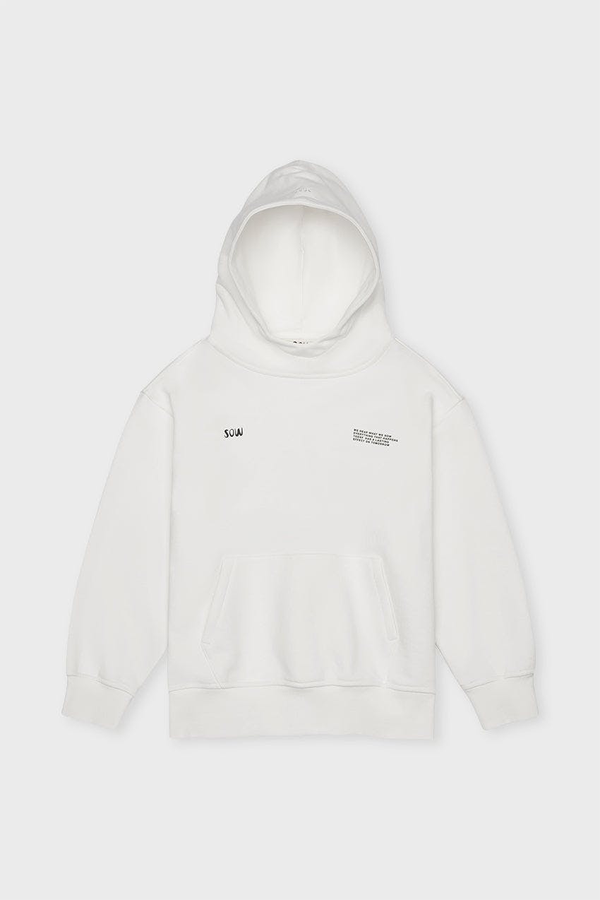 Relaxed Cotton Hoodie With Print