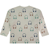 All-Over Headphone Print Long Sleeve T-Shirt