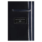 Navy Striped Peak Lapel Blazer