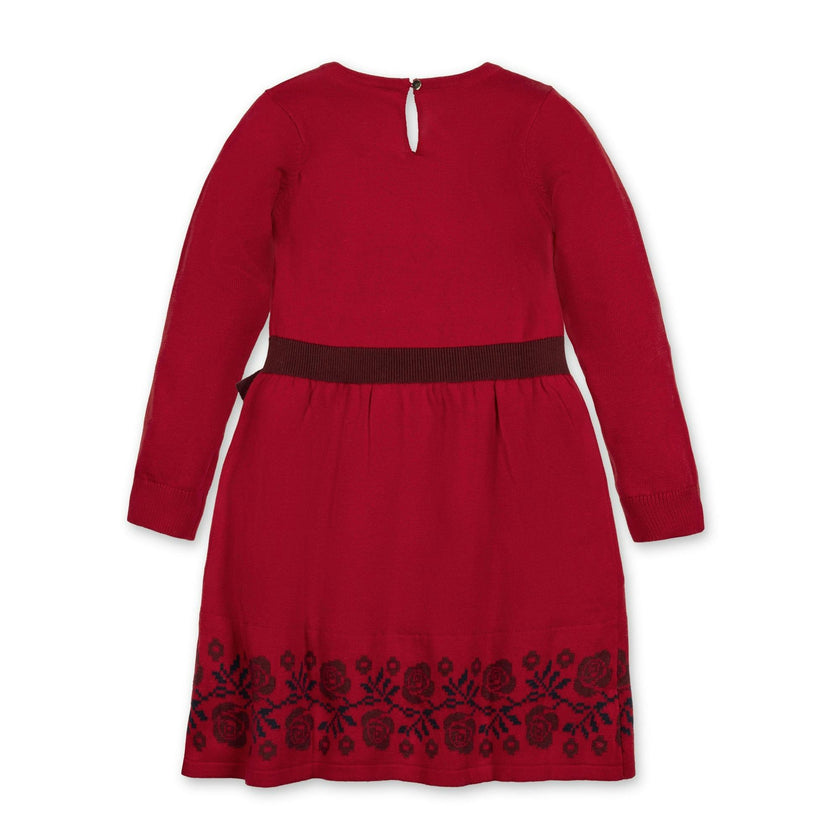 Organic Skater Sweater Dress with Bow