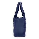 The Astra Puffy Tote with Removable Crossbody Strap in Navy