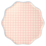 Set of 12 Gingham Dinner Plates