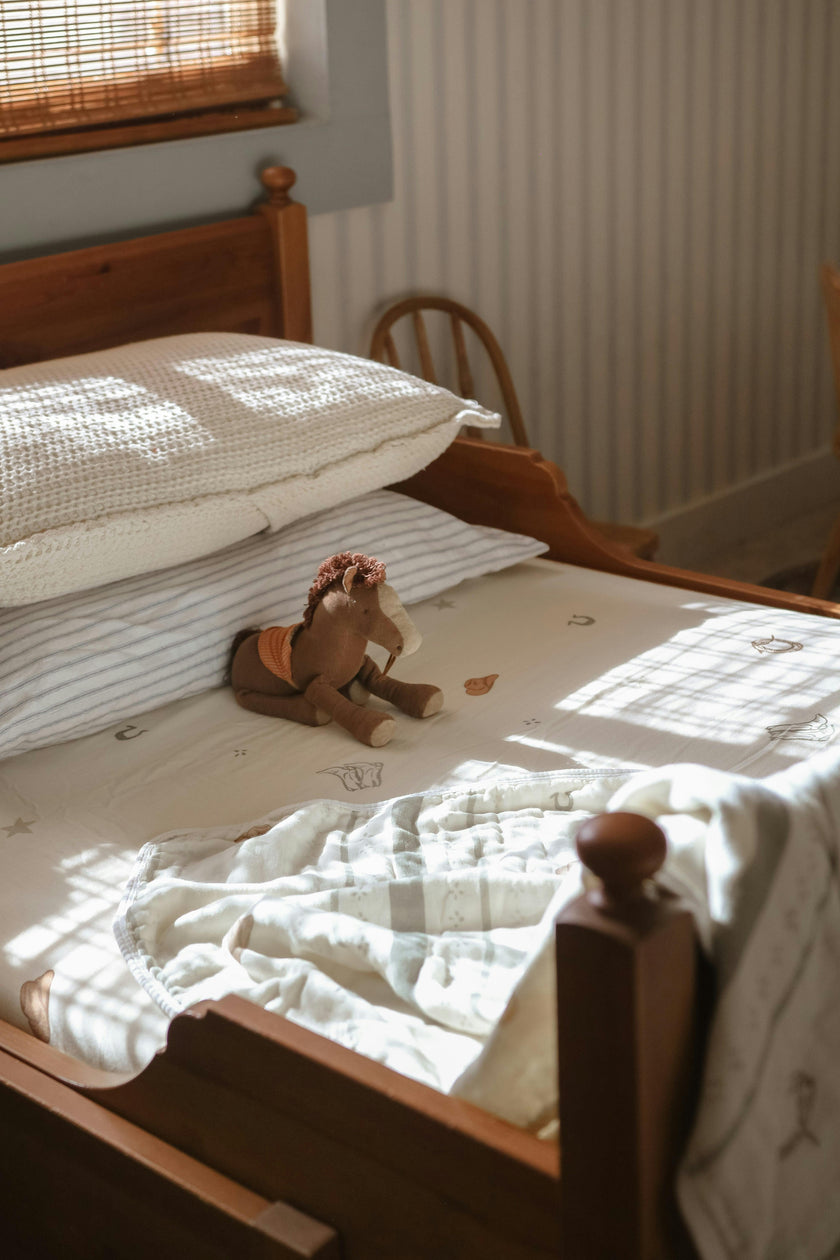 Vintage Country-Cowboy QUILTED 6 Layer Gauze Blanket