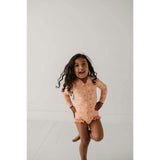 Girl's One-Piece Ruffle Rash Guard Swimsuit