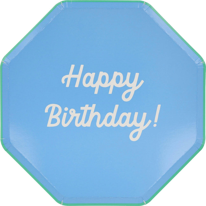 Mixed Happy Birthday Dinner Plates