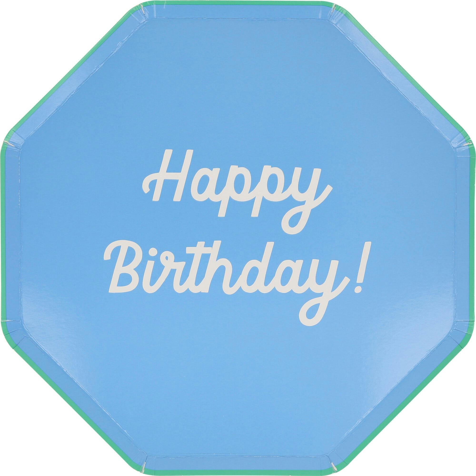 Mixed Happy Birthday Dinner Plates
