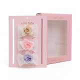 Multicolor Rose Accent Bow Set