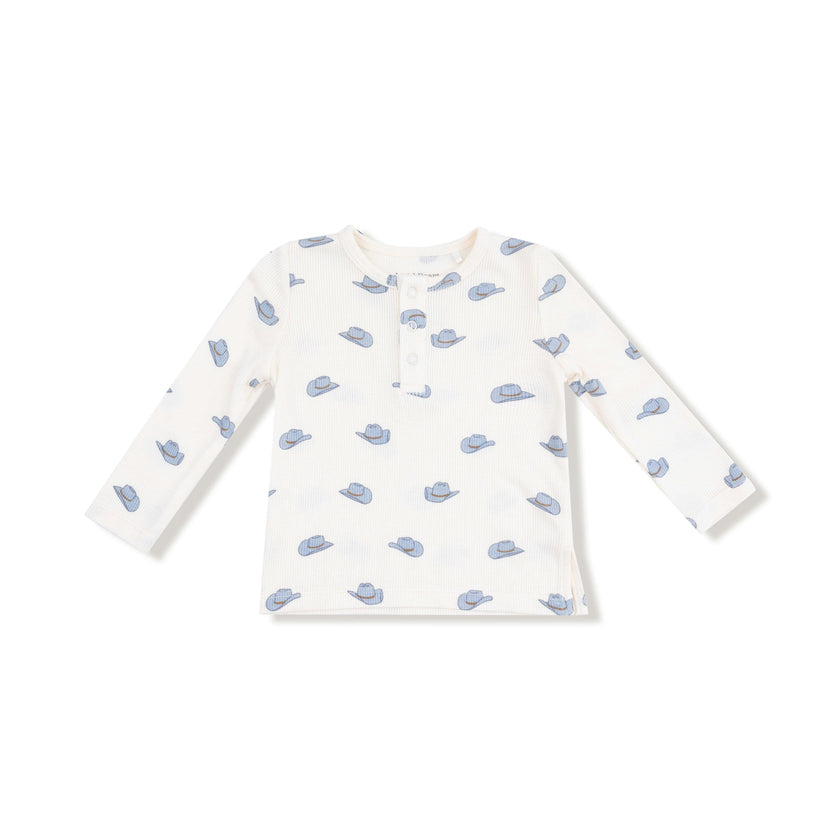Petite Cowboy Hats - Long Sleeve Henley