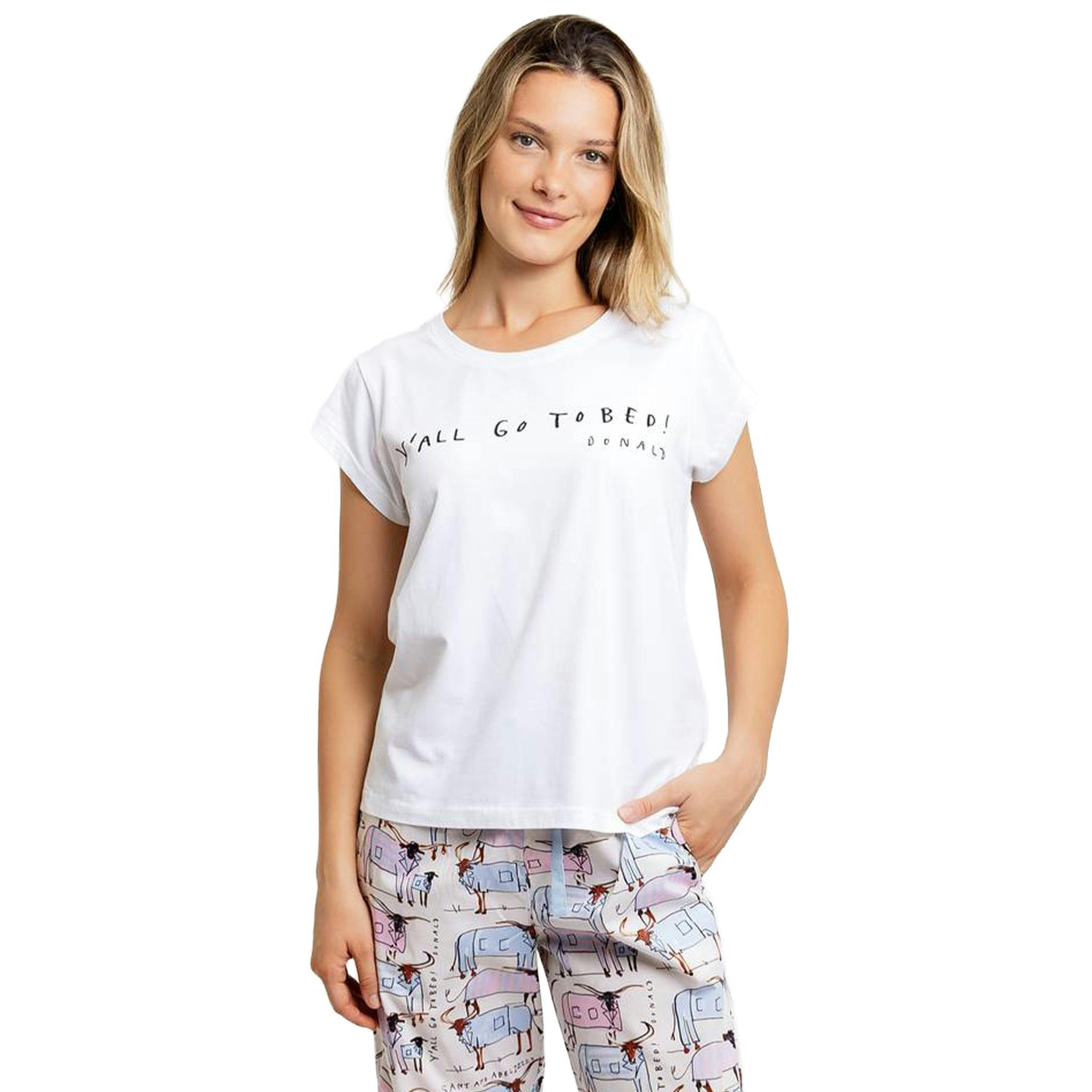 Women's Drawbertson Y'All Go To Bed T-Shirt