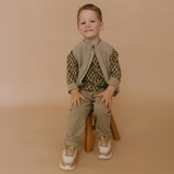 Organic Sleeveless Quilted Corduroy Jacket