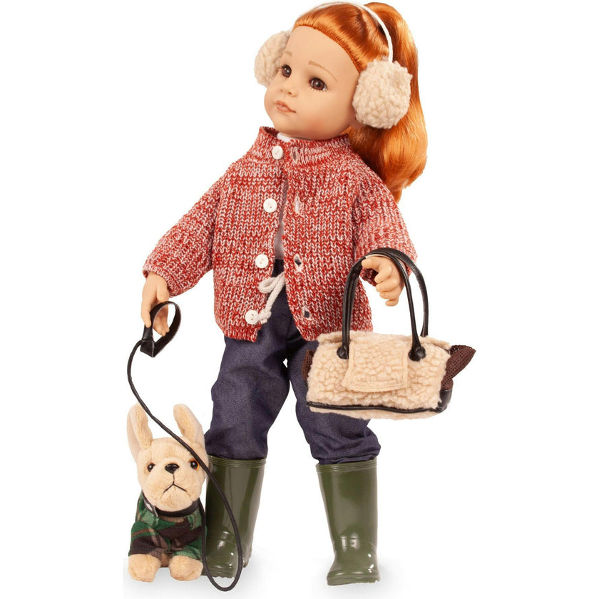 Gotz Hannah & Her – 19.5" Poseable Hard‑Vinyl Standing Doll with Washable Red Hair