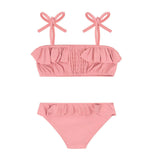 girls dusty rose bandeau bikini