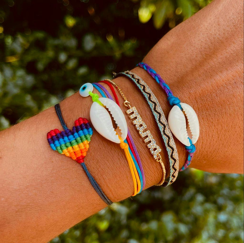 Rainbow Heart Bracelet