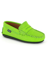 Leather Penny Moccasins, Green