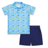 Golf Print Performance Knit Polo