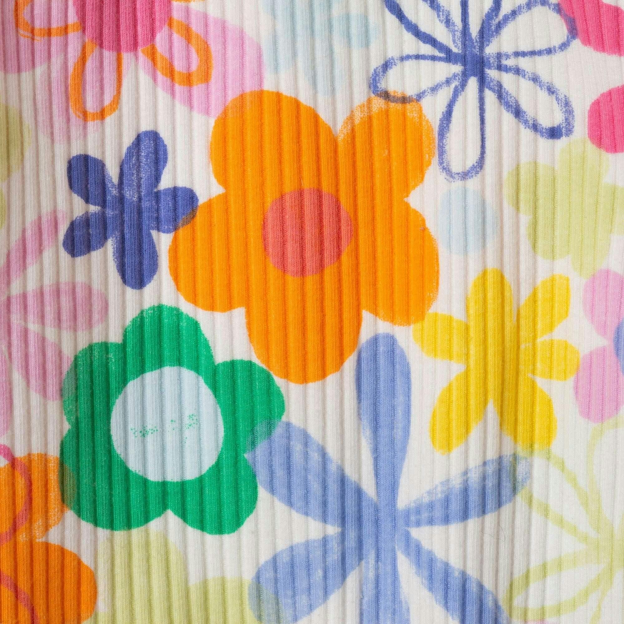 Infant Girls Floral Printed Romper | Retro Bloom