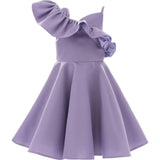 Purple Riviera Off Shoulder Ruffle Dress
