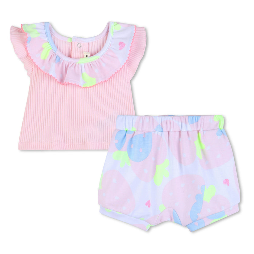 Light Pink Baby Top & Shorts Set