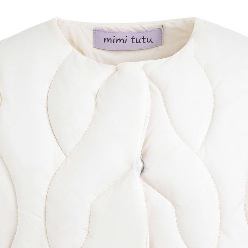 White Quilted Vest