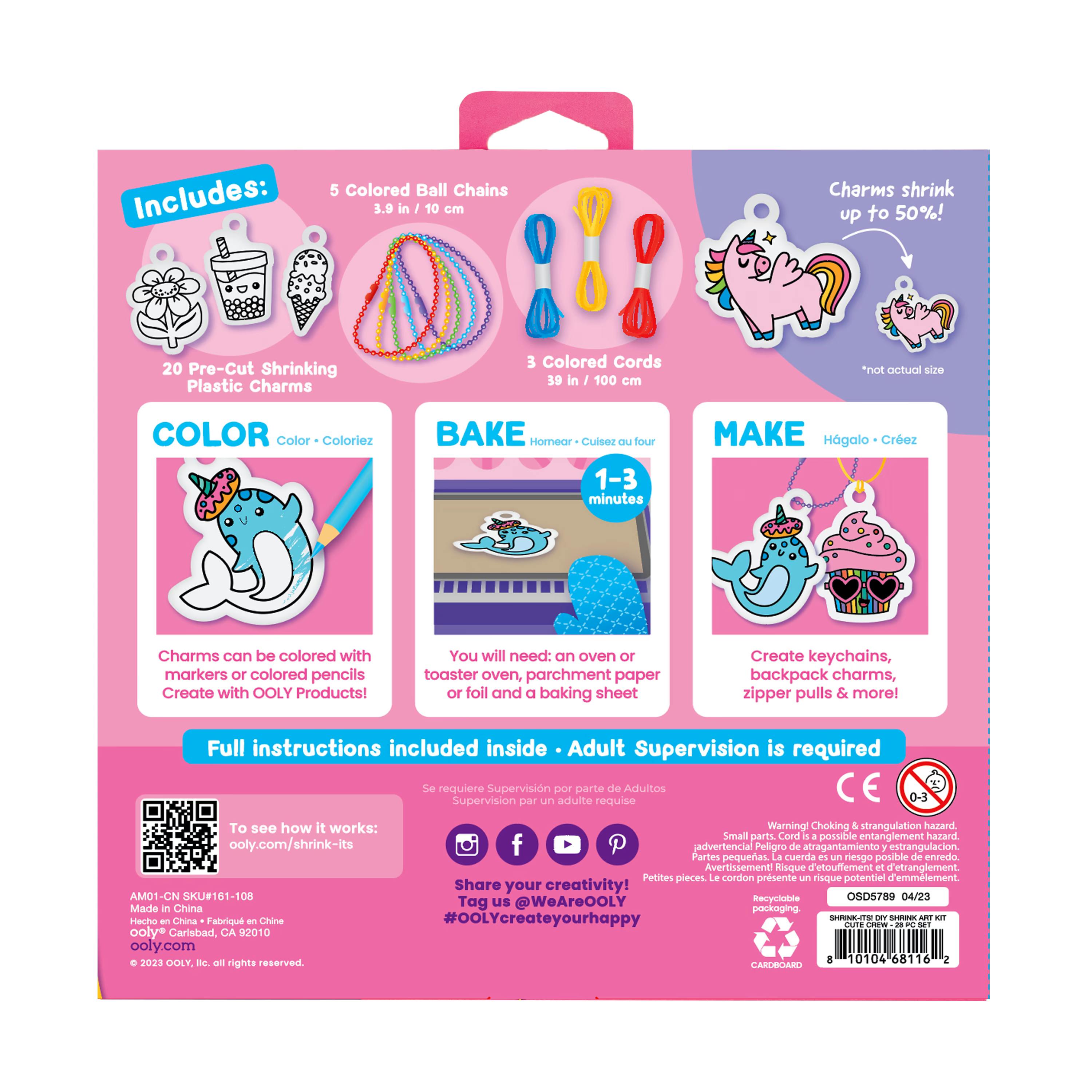 Shrink-its! DIY Shrink Art Kit - Cute Crew - 20 Charms