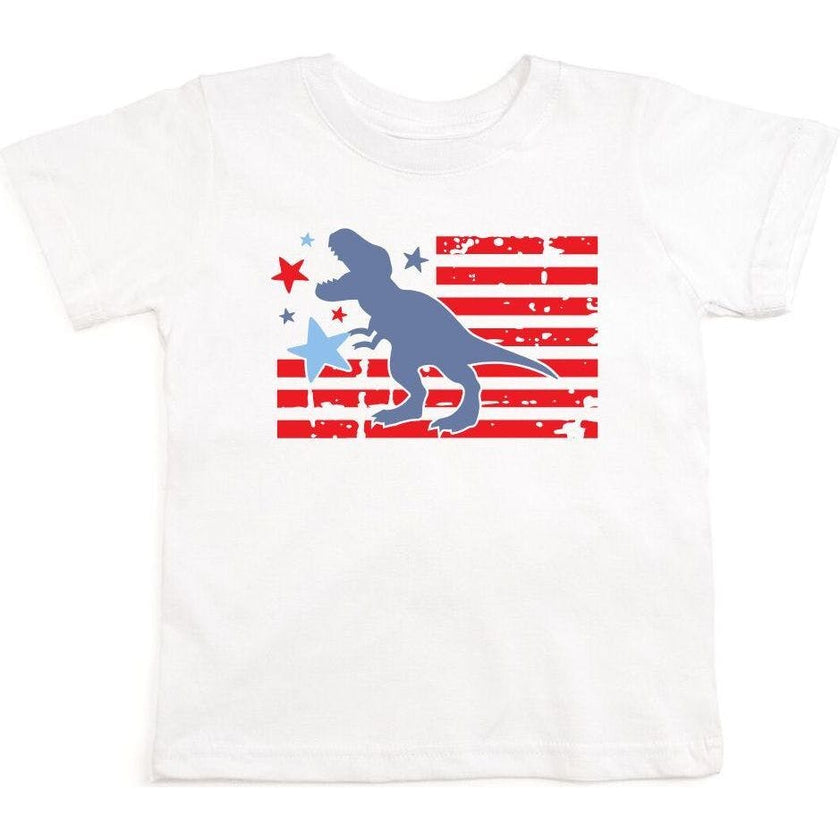 All American Dino Short Sleeve T-Shirt - White