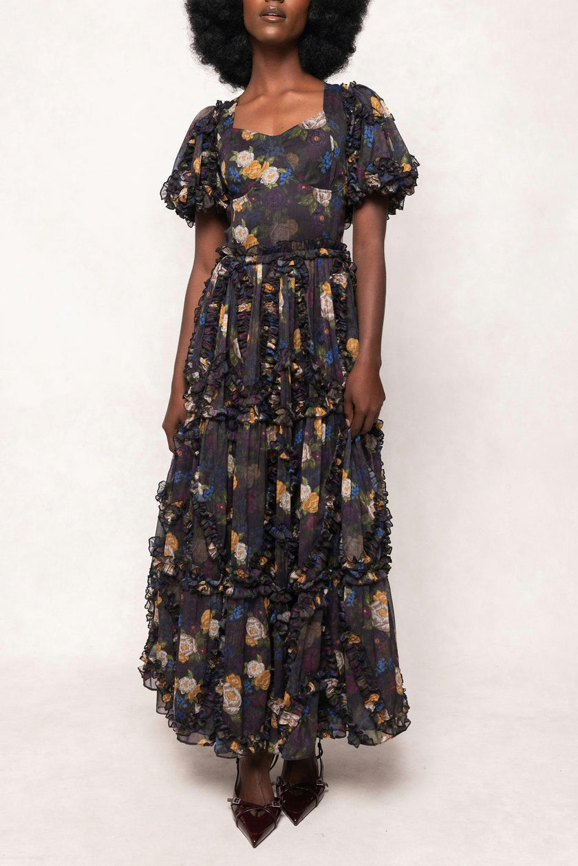 Layla Dress in Winter Floral