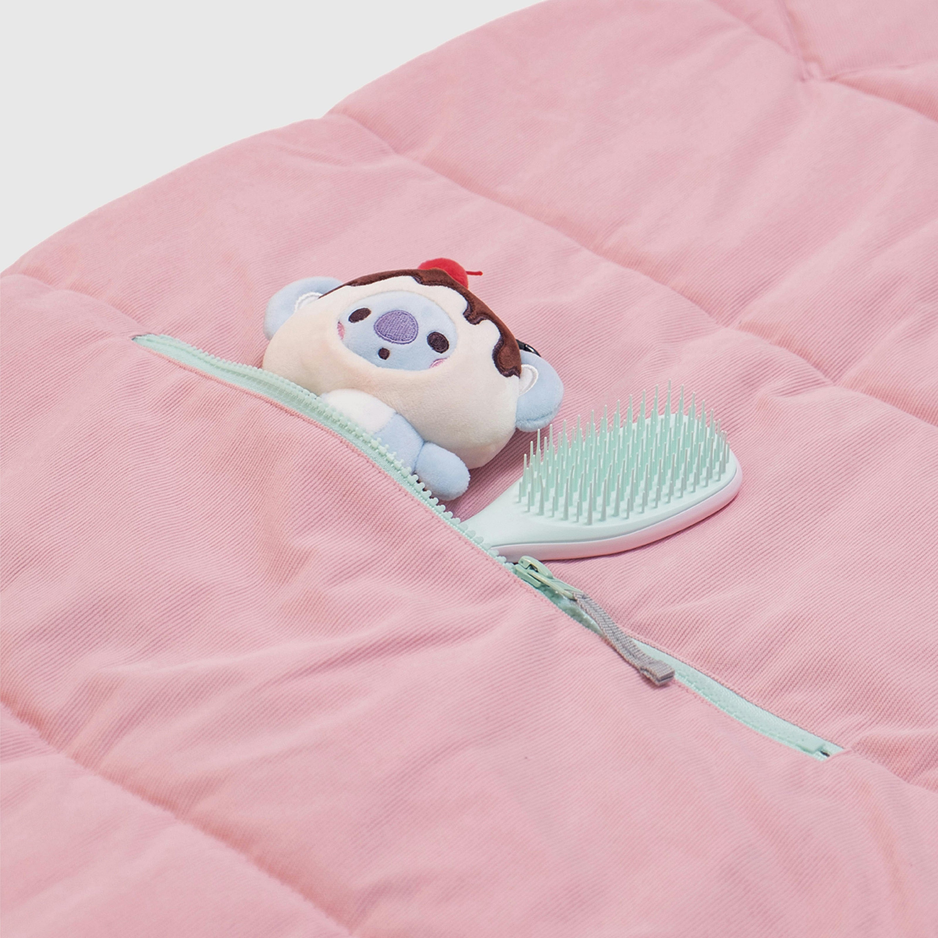 Sleep-N-Pack™ – Little Kid Size | Bows & Ruffles Cotton Candy Pink Corduroy