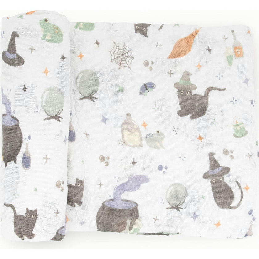 Cotton Muslin Swaddle Blanket - Fall Friends