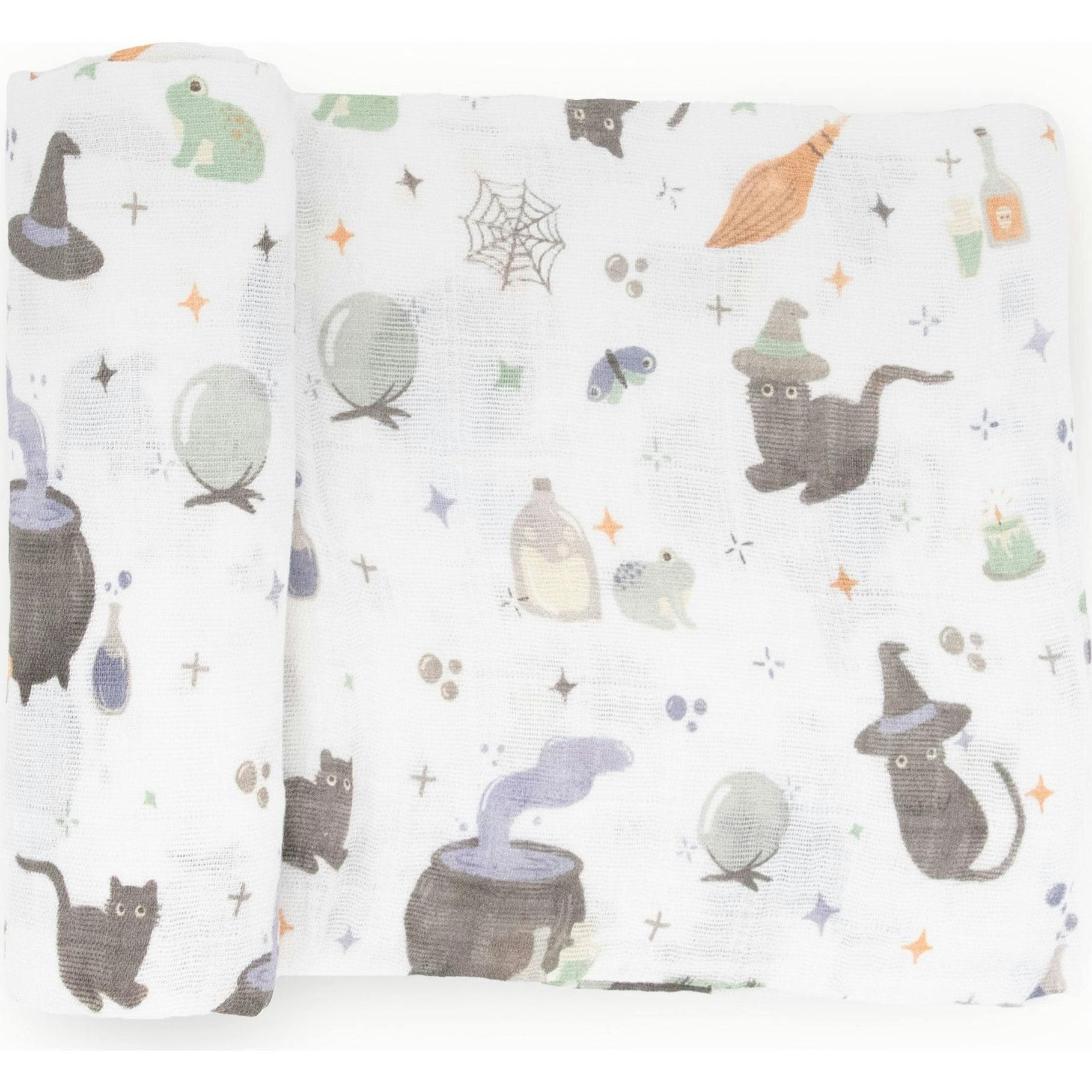 Cotton Muslin Swaddle Blanket - Fall Friends