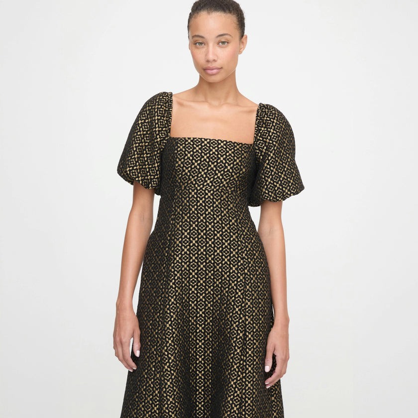 The Matilda Dress - Metallic Brocade