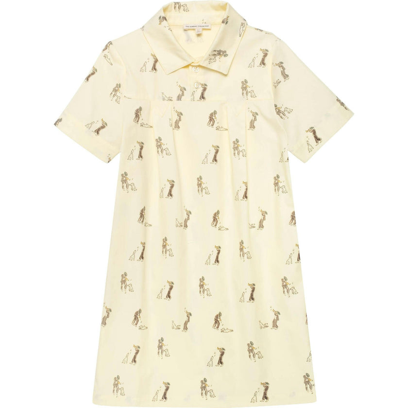 Shirtdress in Pale Yellow Duet