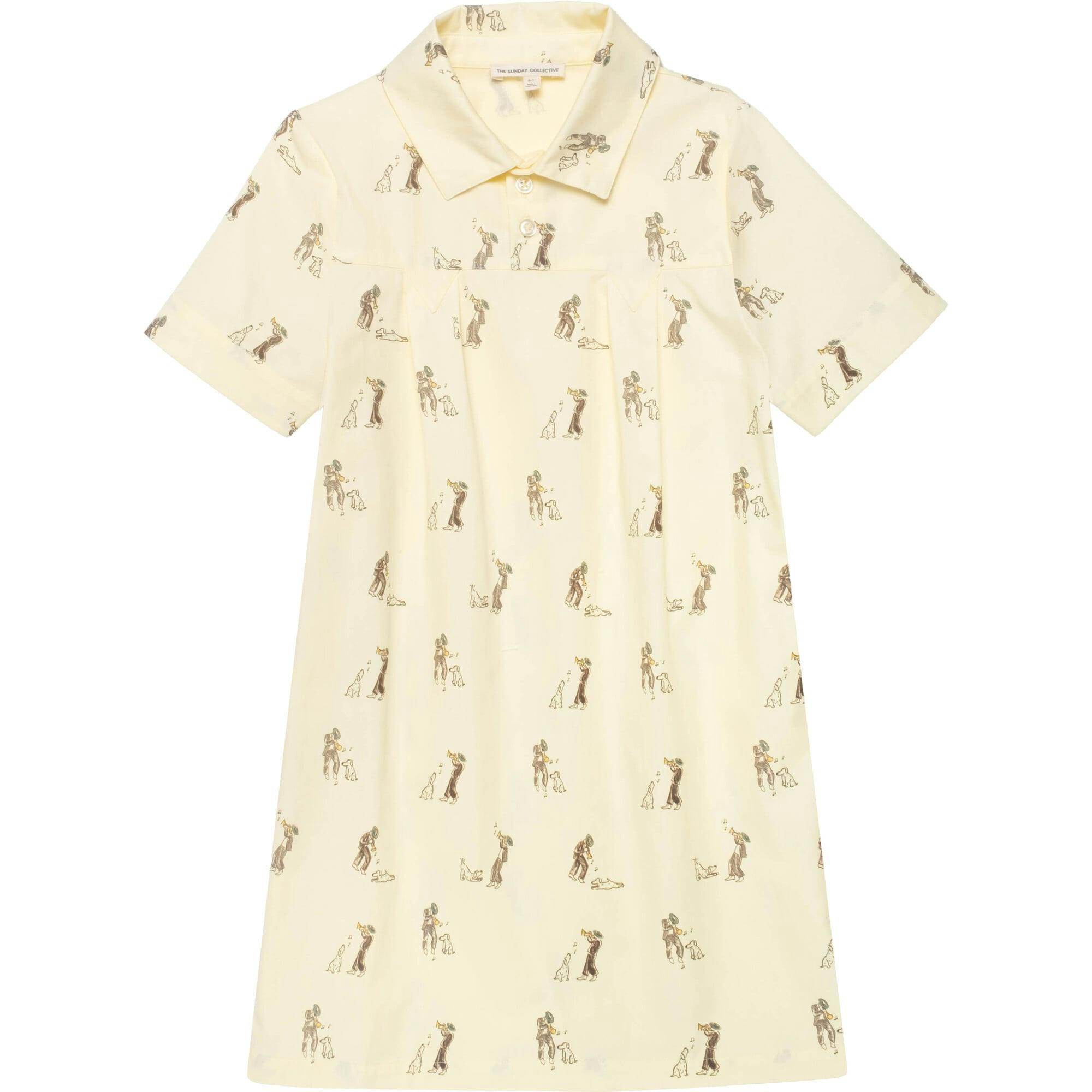 Shirtdress in Pale Yellow Duet