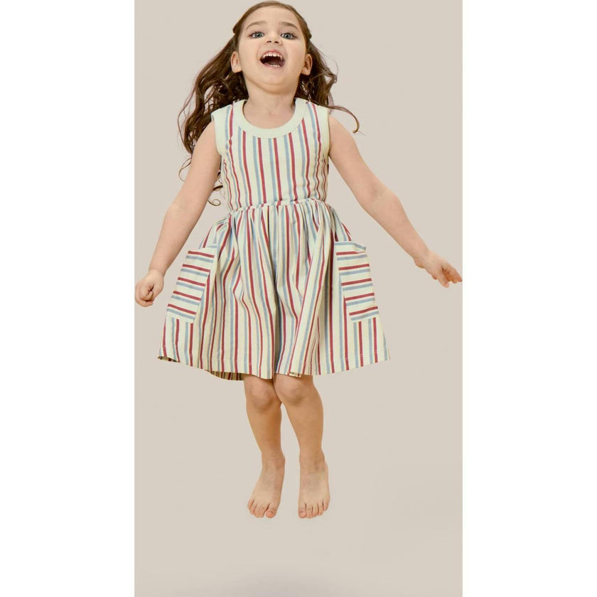 Stripe Mix Pocket Dress