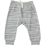 Organic Stripes Away Harem Pant, Black
