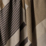 Cotton Sustainable Knit Plaid Throw Blanket - Equestrian Stable Stripe
