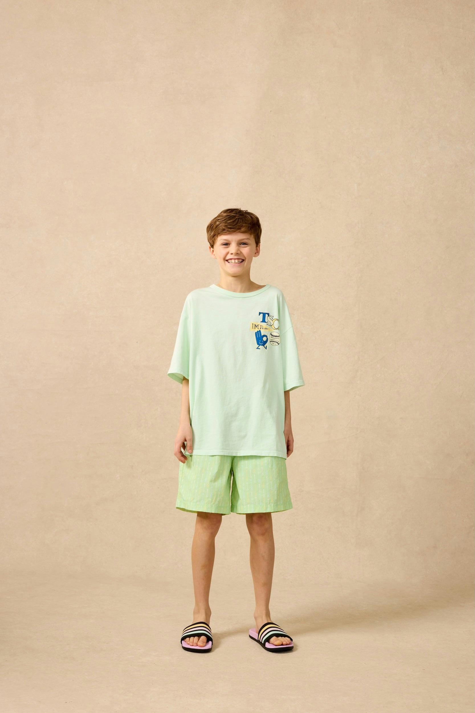 Organic Sunday Tee in Frosty Jade