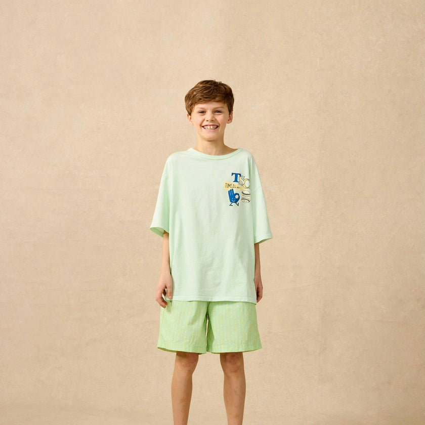 Organic Sunday Tee in Frosty Jade