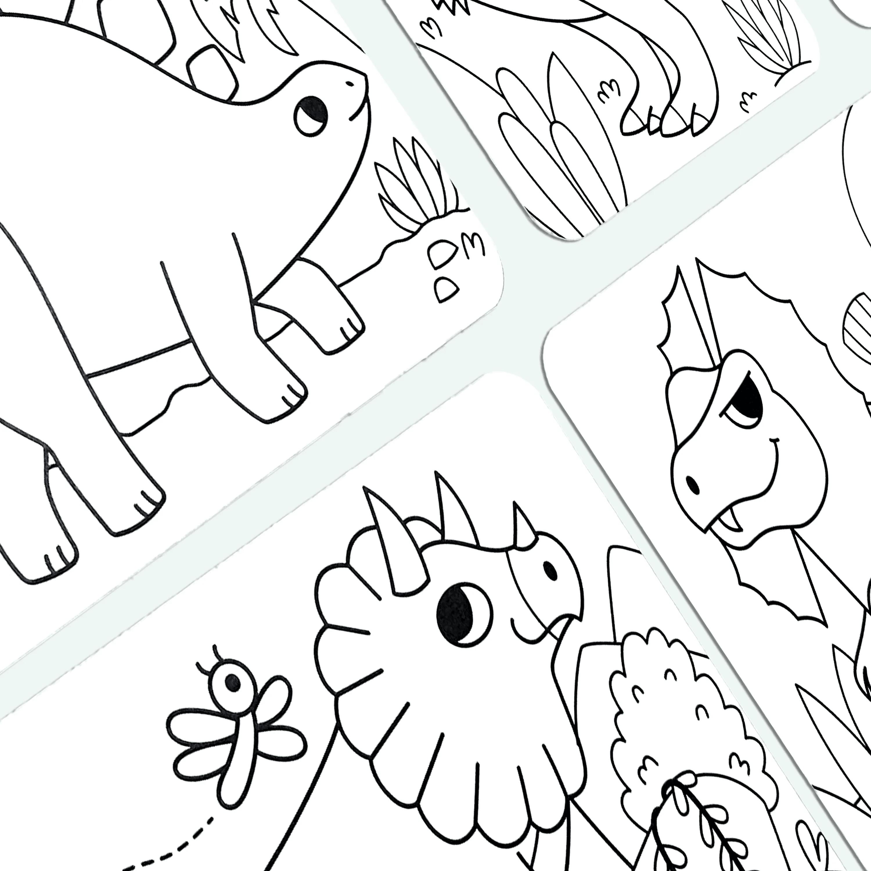Undercover Art Hidden Pattern Coloring Activity Art Cards - Dino Tales - 12 Cards
