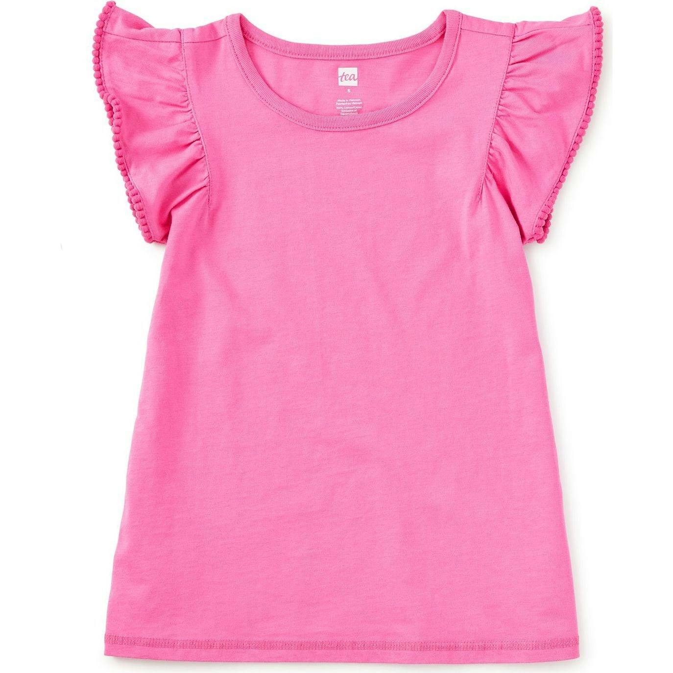 Pom-Pom Flutter Top, Pink