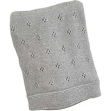 Heirloom Pique Blanket, Light Grey | Organic Cotton