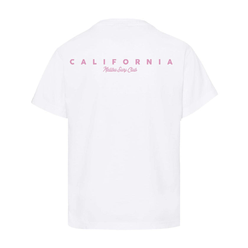 Kids White Malibu T-shirt-Unisex