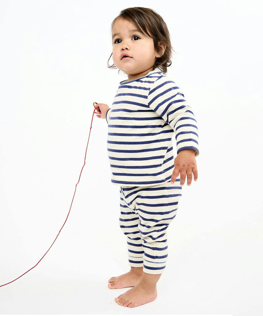 Andy Baby Legging, Navy Stripe