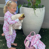 Kids Skydog Toile Pink Long PJ Set