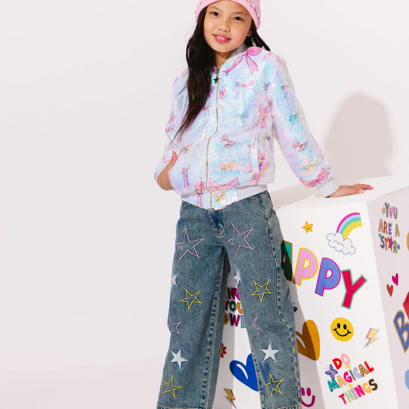 Sequin Bow Bomber