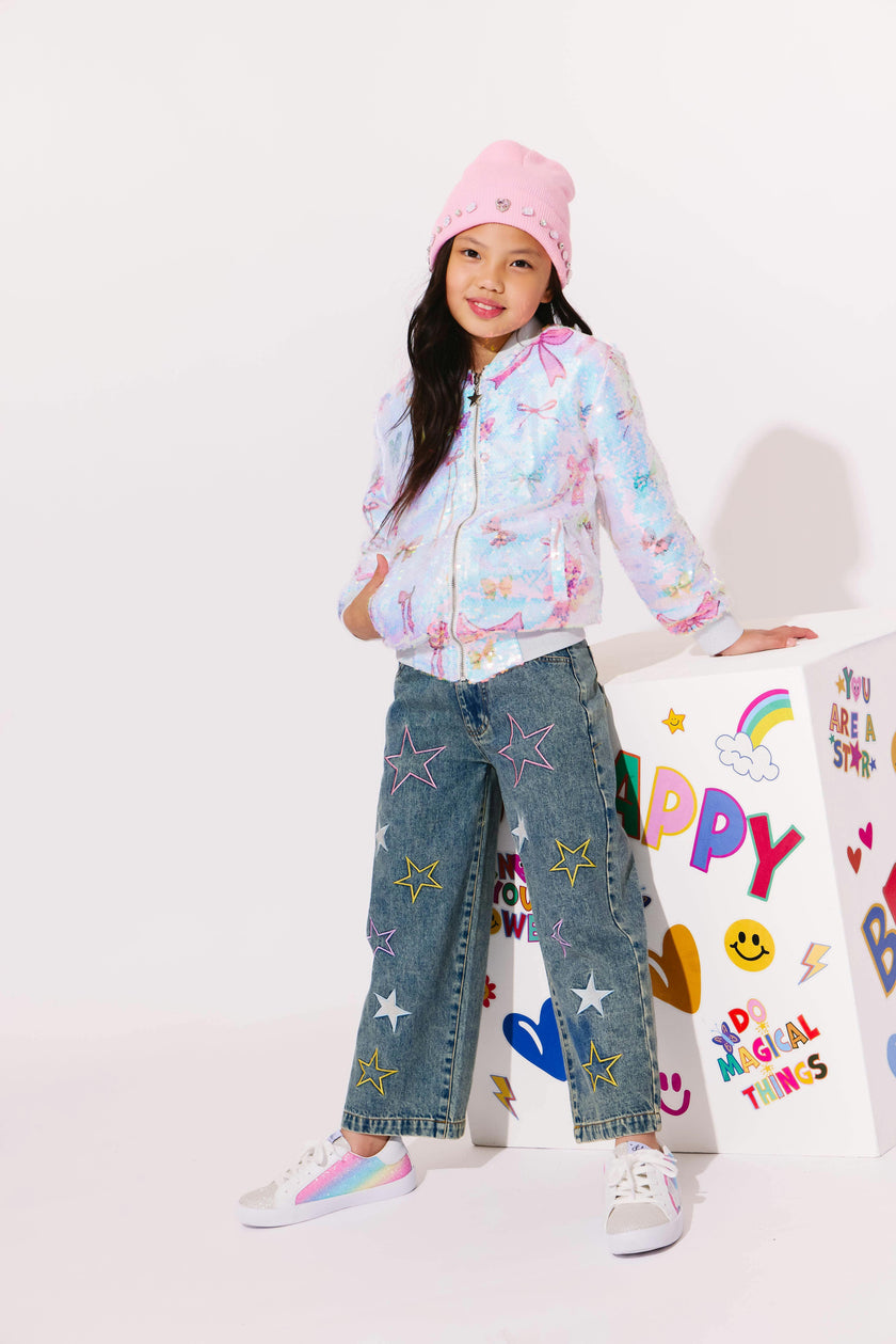 Sequin Bow Bomber