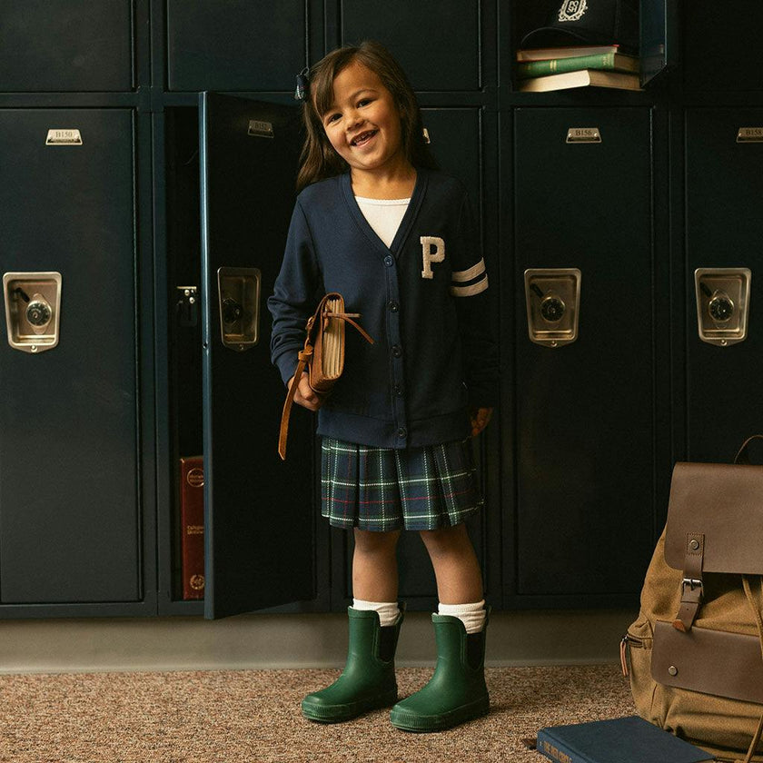 Varsity Navy French Terry Varsity Cardigan