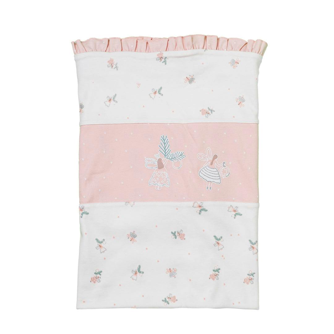 White & Pink Baby Blanket