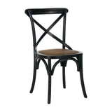 Set of 2 Franklin X Back Farmhouse Chairs