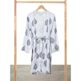 Block-Printed Cotton Women's Robe